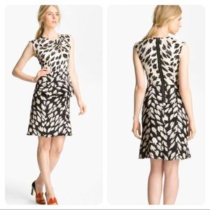 TRACY REESE Falling Leaves Peplum Dress